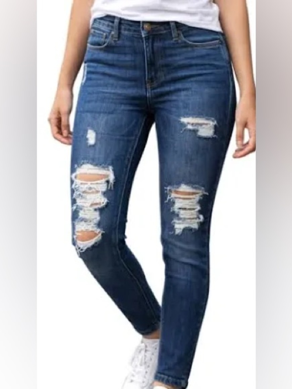 Hollister High Rise Super Skinny Distressed Ripped Jeans NWOT